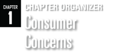 Chapter 1: Chapter Organizer: Consumer Concerns