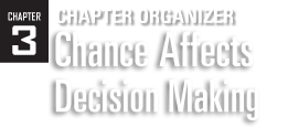 Chapter 3: Chapter Organizer: Chance Affects Decision Making
