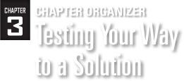 Chapter 3: Chapter Organizer: Testing Your Way to a Solution